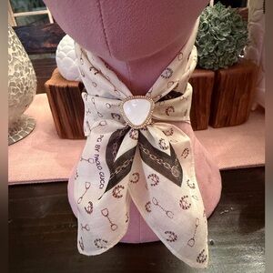 Vintage PG by Paolo Gucci scarf featuring stirrups and bits